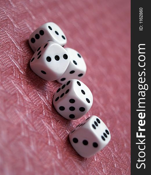 Close up of a dice game. Close up of a dice game