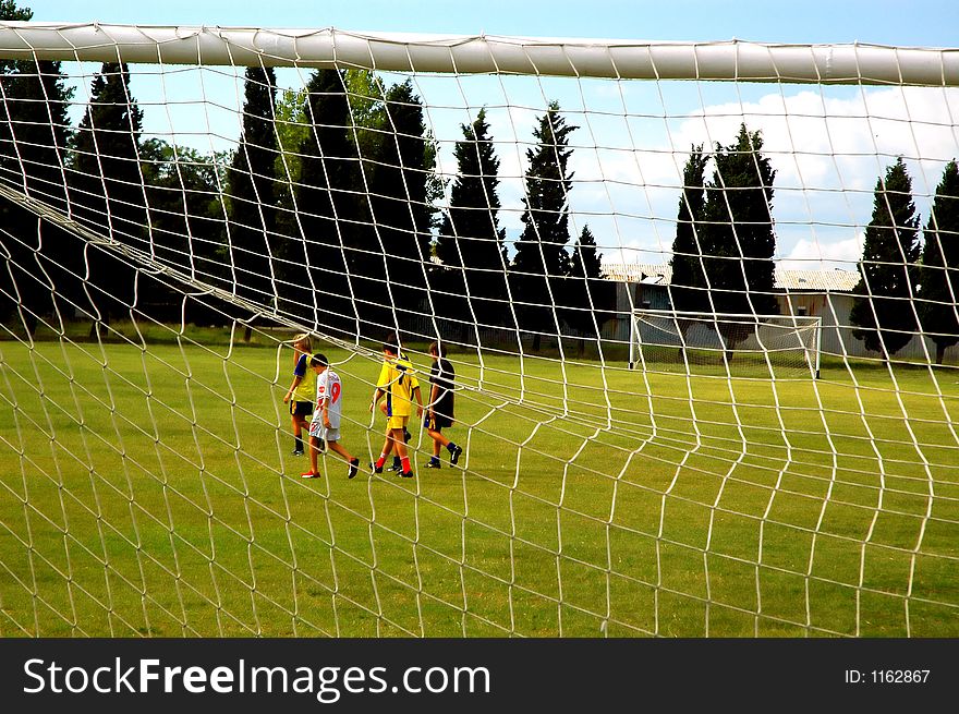 Young soccer players