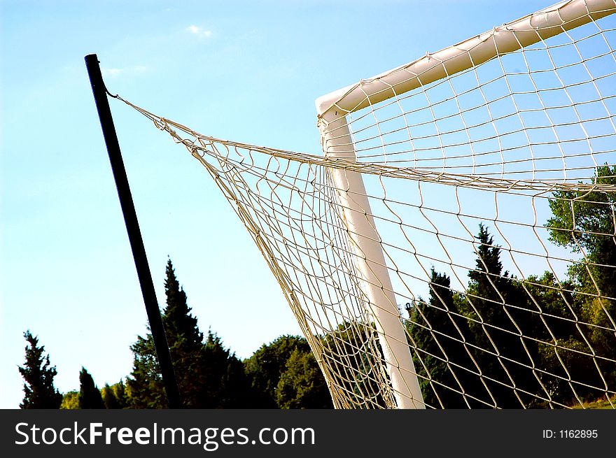 View on soccer gate. View on soccer gate