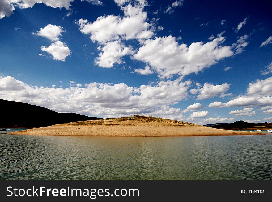 Sea, a blue sky and clouds. Sea, a blue sky and clouds