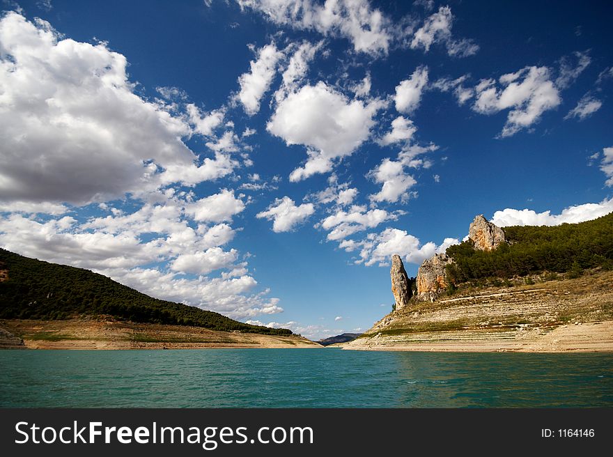 Sea, a blue sky and clouds. Sea, a blue sky and clouds