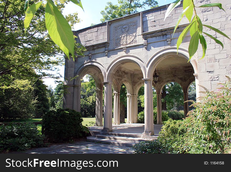 Stone Archway Porch on the grounds of
a Long Island Estate