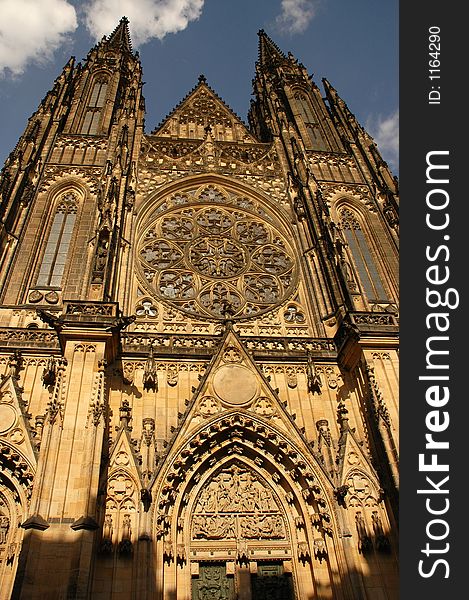 Big rosette of Prague's cathedral