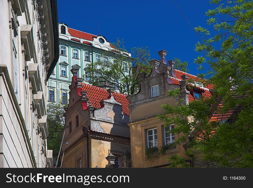 Architectural details in the Castle district of Prague, Czech republic. Architectural details in the Castle district of Prague, Czech republic