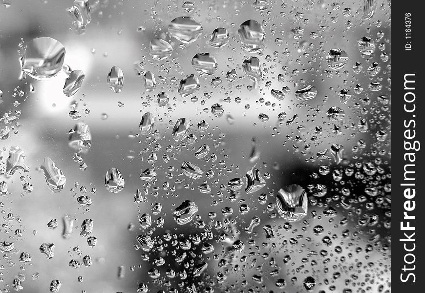 Raindrops are falling on my window. Raindrops are falling on my window