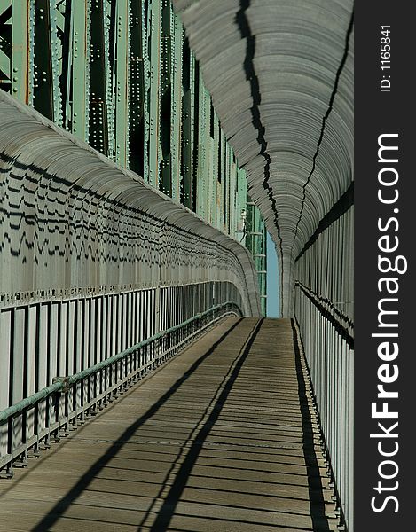 Anti-suicide fence on Jacques-Cartier bridge, Montreal, Canada. . Anti-suicide fence on Jacques-Cartier bridge, Montreal, Canada.