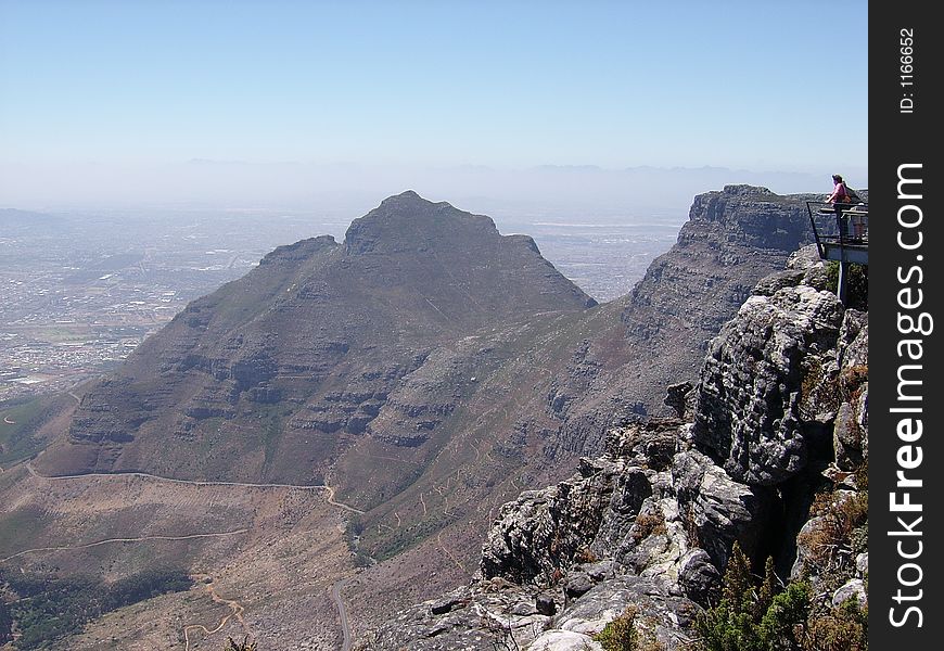 Landscape of Cape Town from the top of Table Mountain. Landscape of Cape Town from the top of Table Mountain