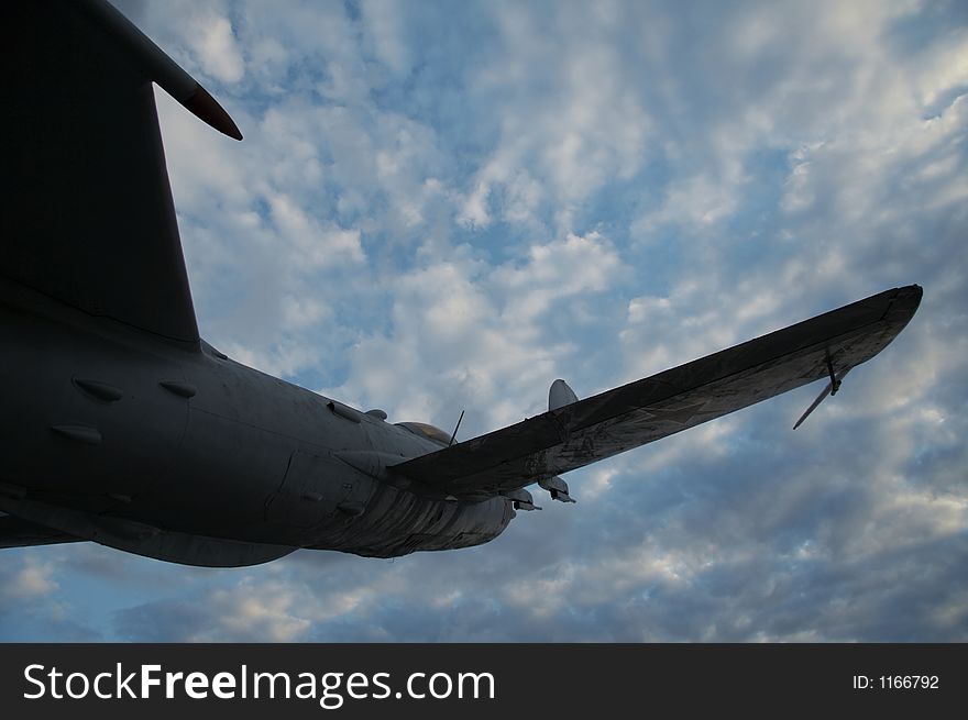Military aircraft silhouette