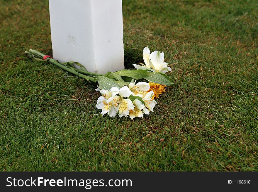 Normandy American Cemetery At Omaha Beach, France.