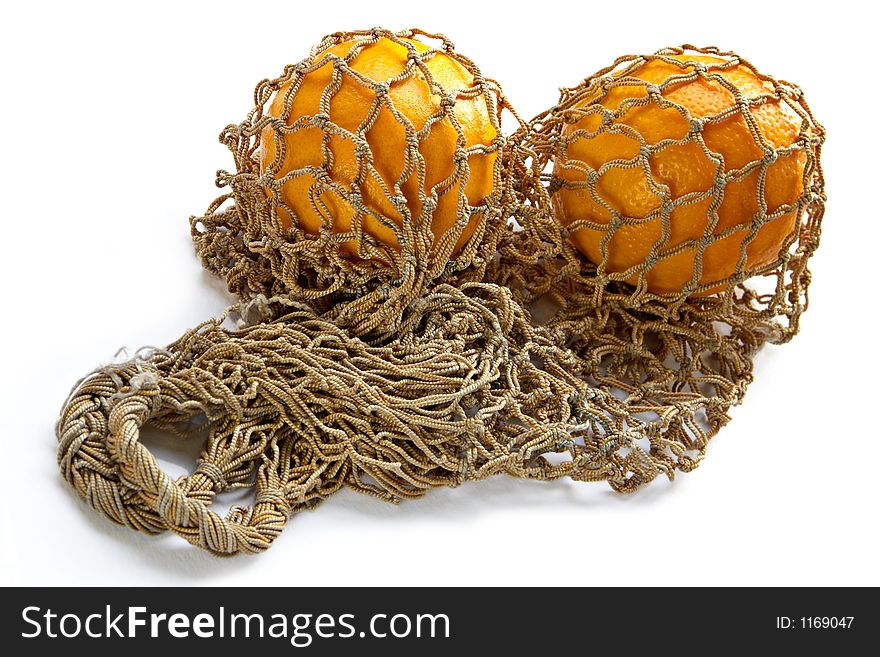 Two Oranges In String-bag