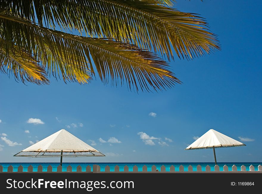 A relaxing beach setting in barbados. A relaxing beach setting in barbados