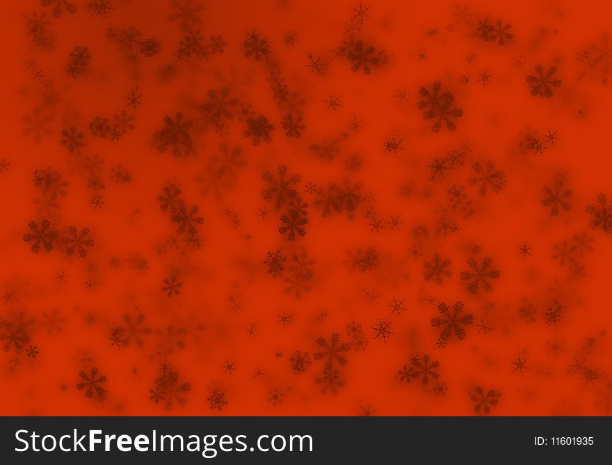 Dark red snowflakes and red background