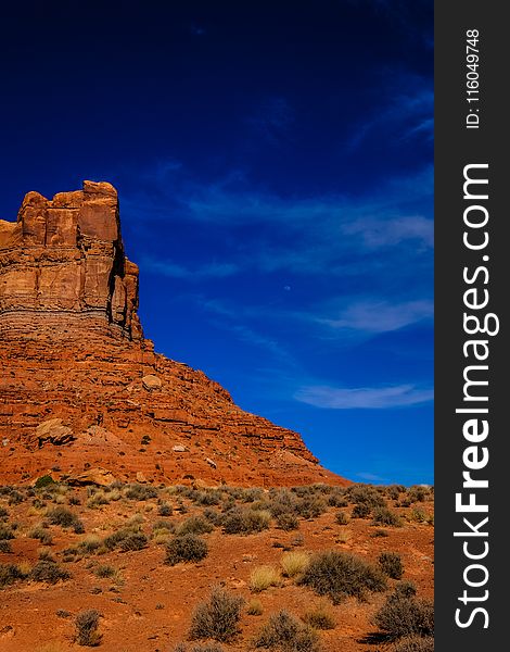 Brown Rock Formation at Daytime