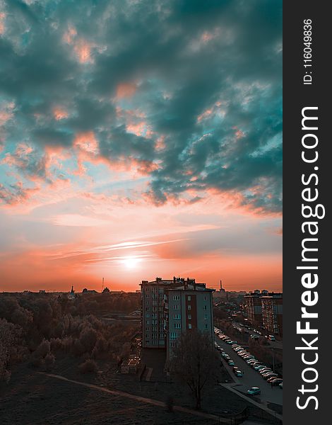 Photography of Grey Buildings during Sunset