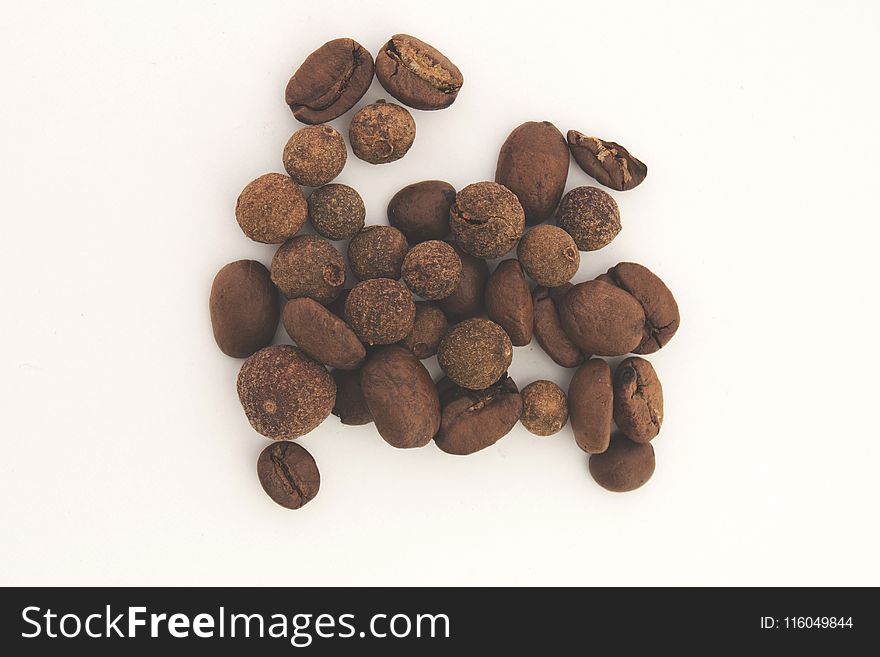 Coffee Beans on White Board