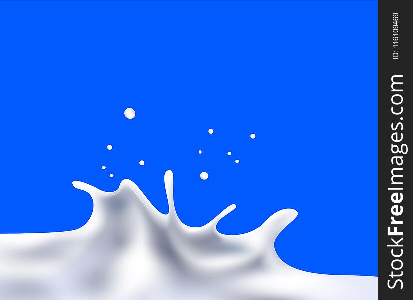 Milk Splash Vector Illustration