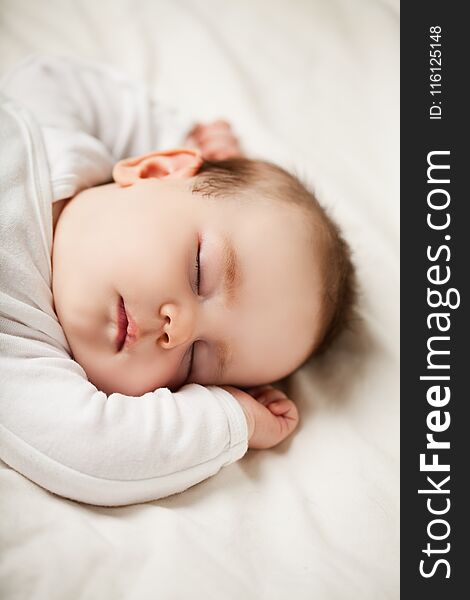 Sleeping Newborn Baby At Home