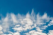 White Color Clouds Found In The Blue Sky Stock Images