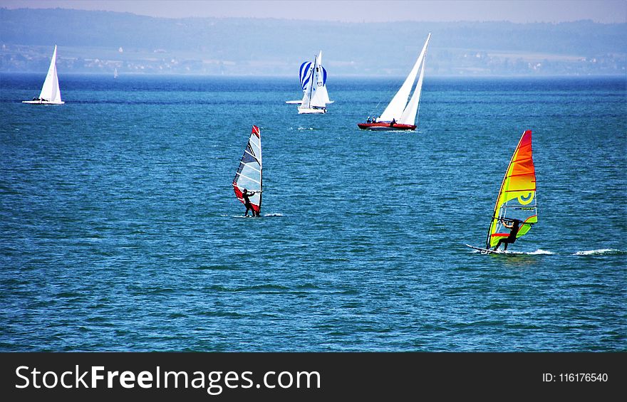 Waterway, Windsurfing, Water Transportation, Dinghy Sailing