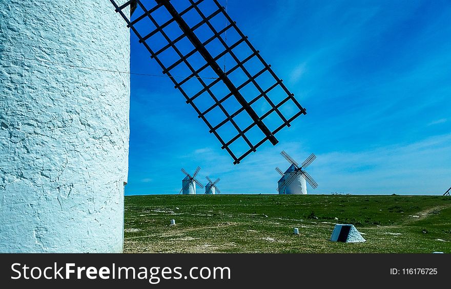 Windmill, Sky, Landmark, Energy
