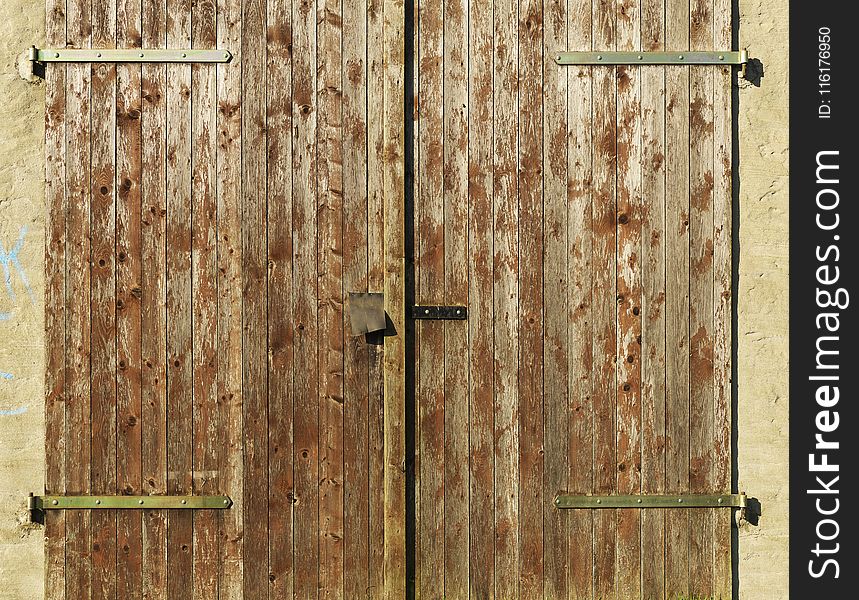 Wood, Wall, Door, Wood Stain