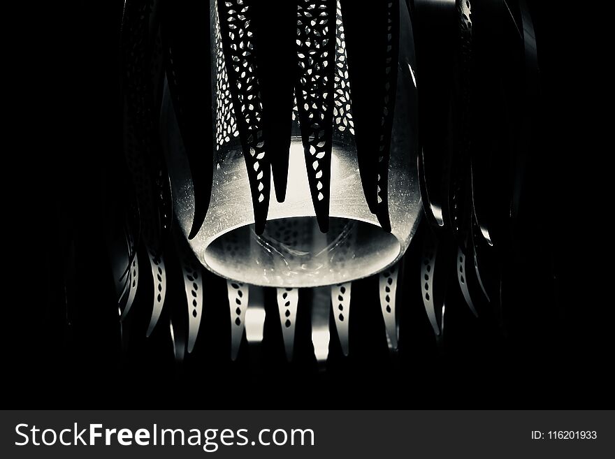 A beautiful interior electric lights object with metallic light shades isolated unique stock photograph. A beautiful interior electric lights object with metallic light shades isolated unique stock photograph