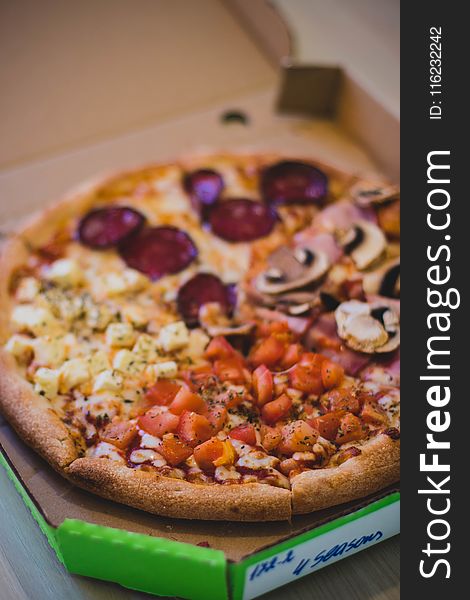 Pizza in Green Box