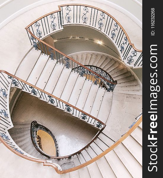 White Concrete Stairs