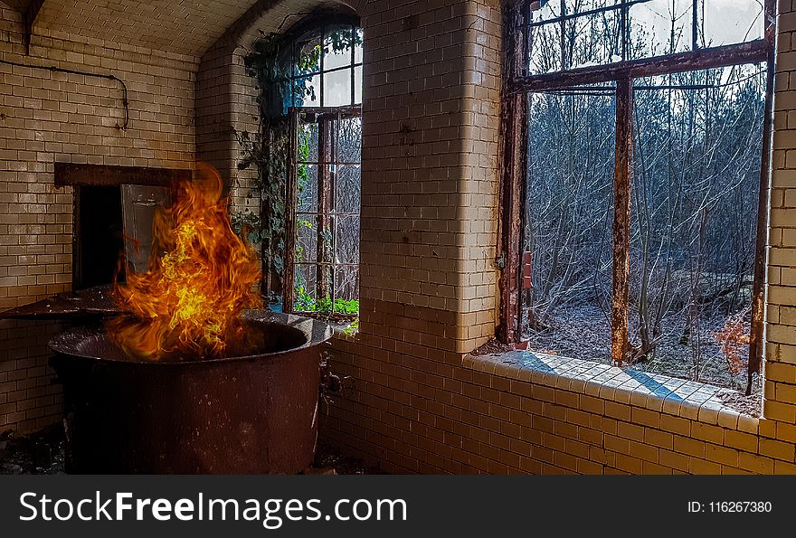 Window, Heat, Glass, Brick