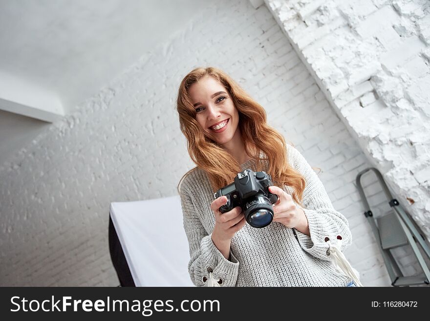Cheerful Smiling Photographer