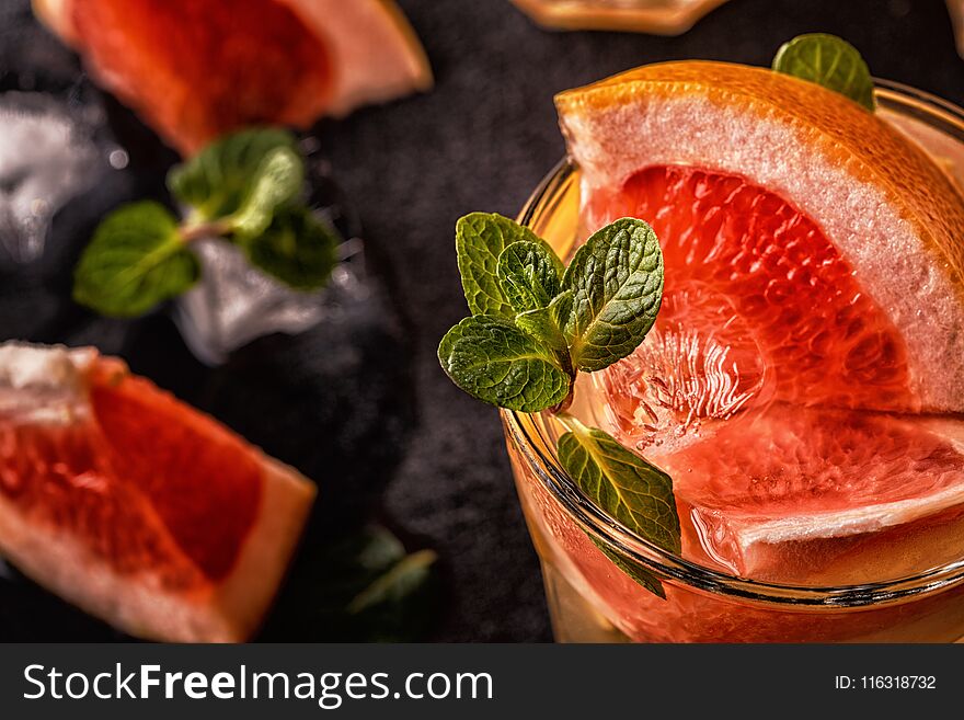 Grapefruit Homemade Cocktail/detox Fruit Infused Water