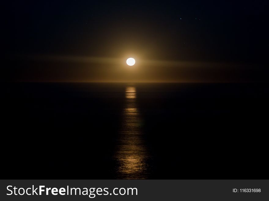 Moonlight, Atmosphere, Horizon, Night