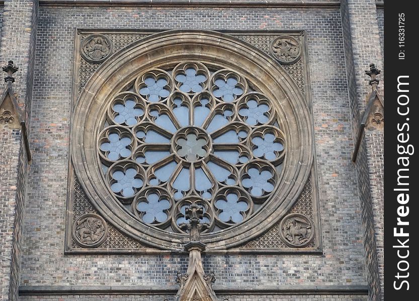 Stone Carving, Wall, Gothic Architecture, Symmetry