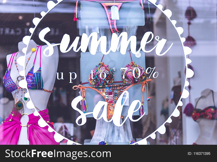Summer Up to 70% Sale Text