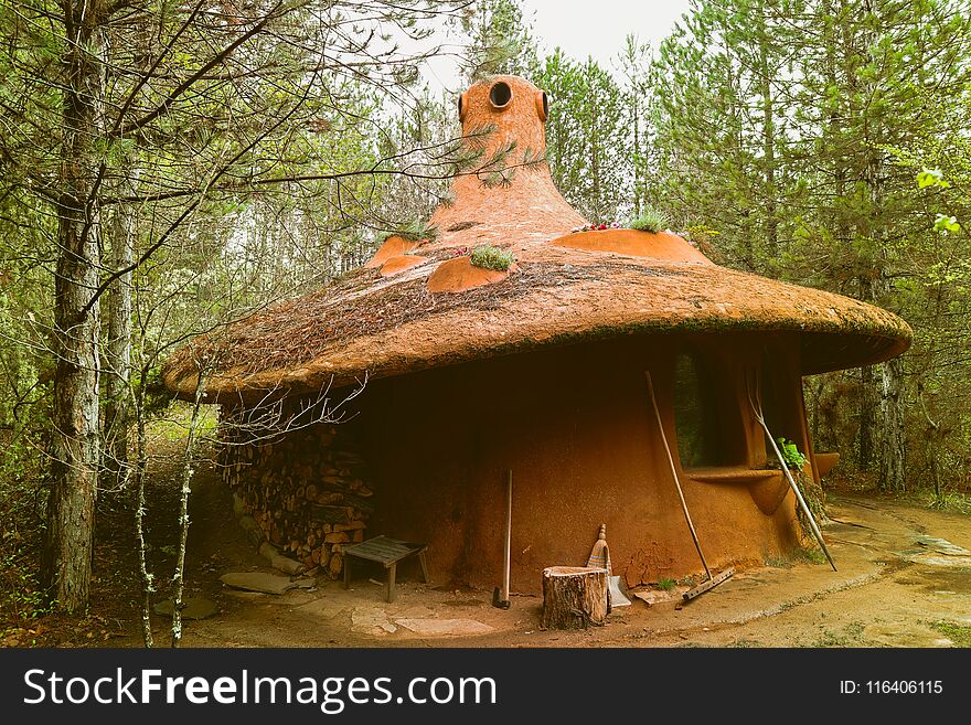 Chopped Firewood On A Stack, Prepared For Winter. Photo Depicts