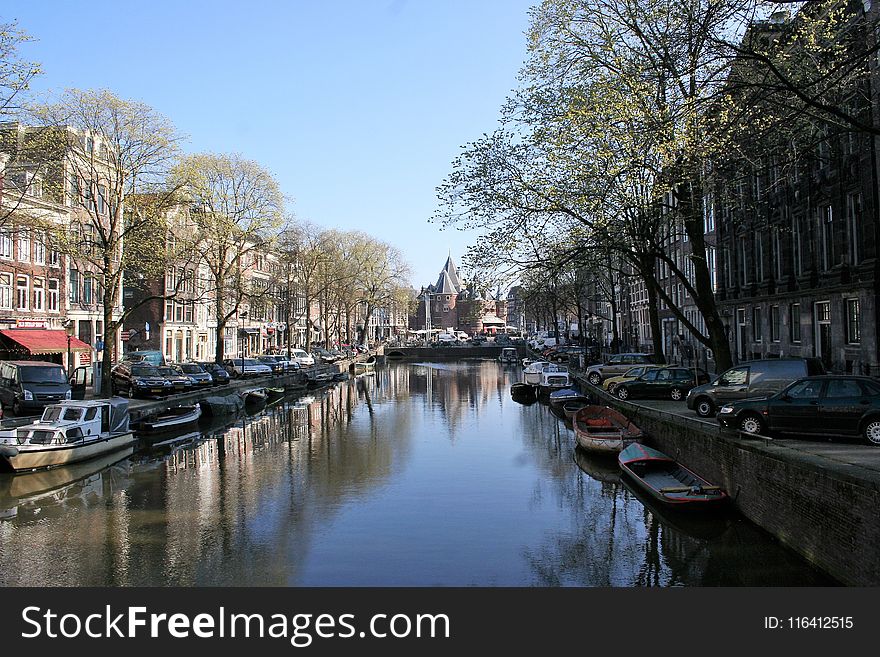 Canal, Waterway, Reflection, Water