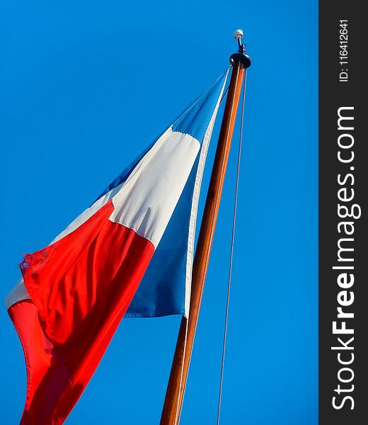 Sky, Flag, Red Flag, Wind