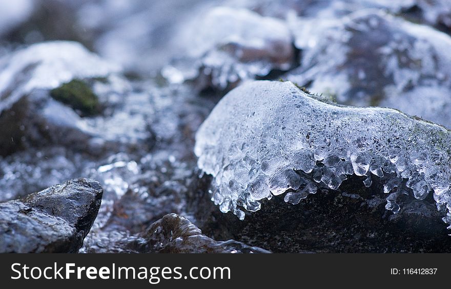 Freezing, Water, Ice, Rock