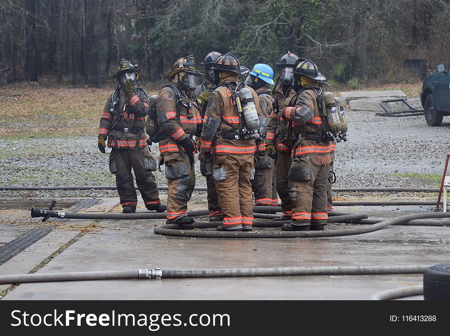 Firefighter, Troop, Profession, Personal Protective Equipment