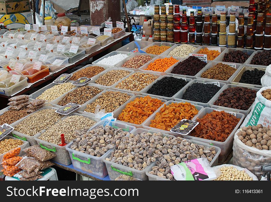 Dried Fruit, Spice, Marketplace, Produce