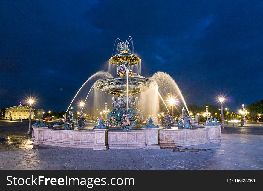 Fountain during Nighttime