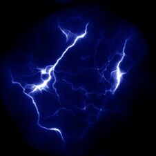 Lightning Template. Electric Thunderbolt In The Sky. Nature Image Royalty Free Stock Image