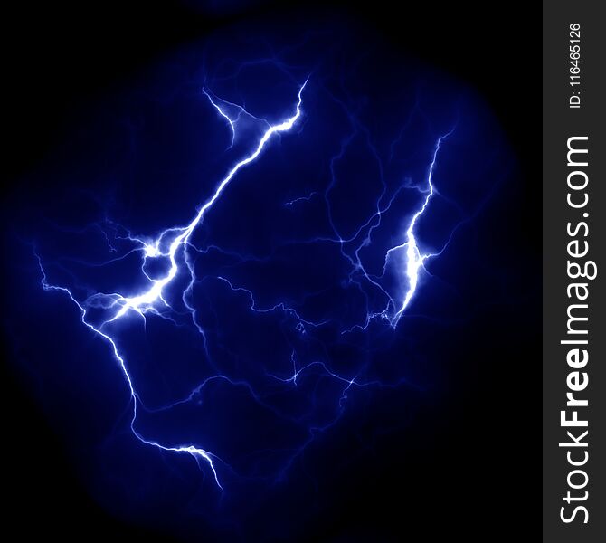 Lightning template. Electric thunderbolt in the sky. Nature image