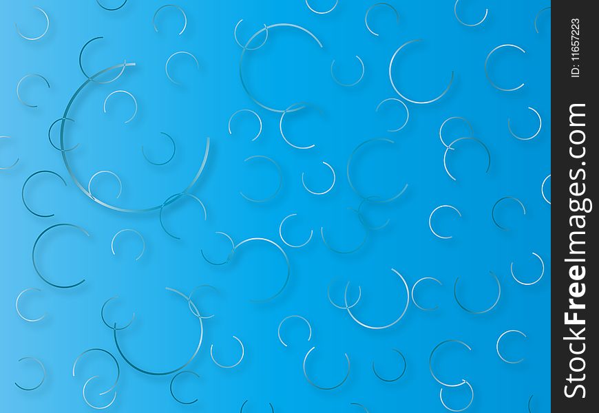 Abstract background with azure open rings. Abstract background with azure open rings