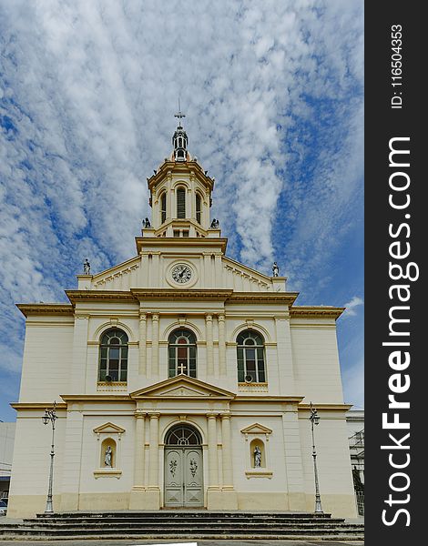 White And Yellow Painted Cathedral