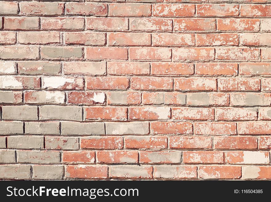 Brown and Grey Concrete Brick Wall