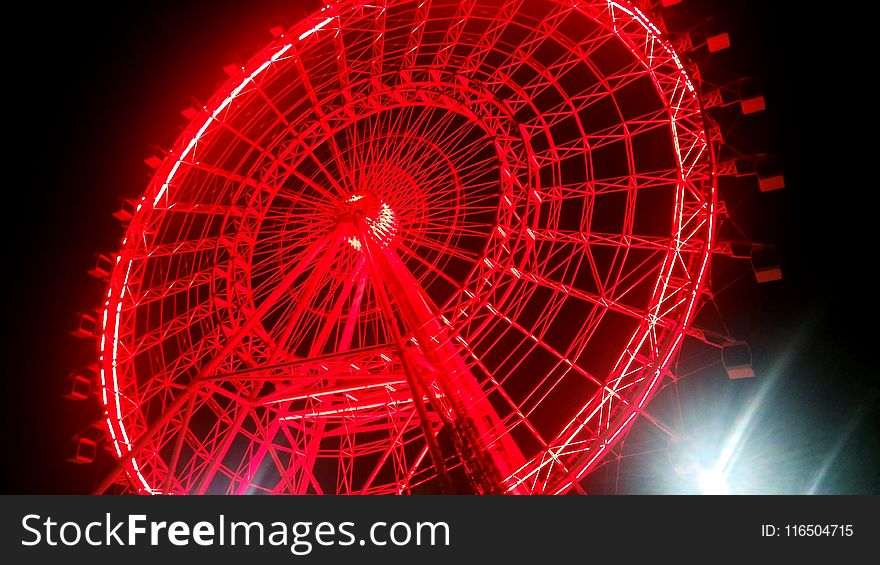 Ferris Wheel during Night Time