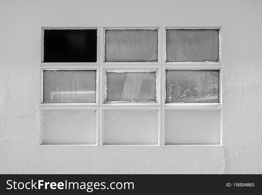 White Framed Glass Window