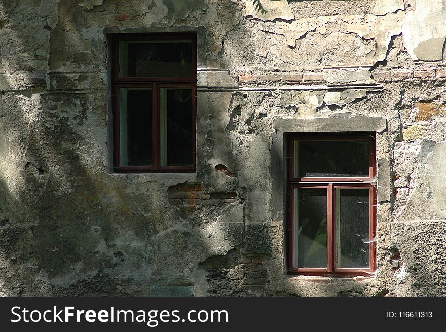 Window, Wall, Facade, Ruins