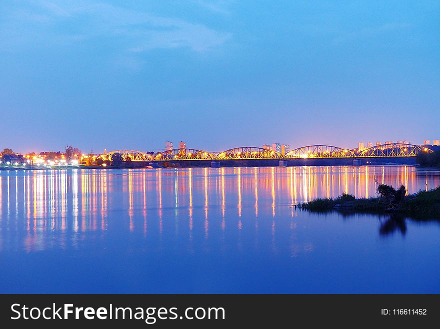 Reflection, Sky, Cityscape, Waterway